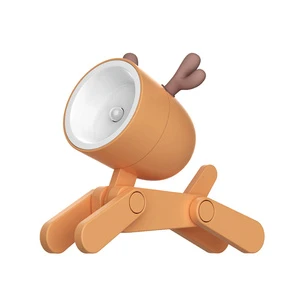 Hand Led Mini Night Light Ins Style Student Gift Cartoon Pet Folding Small Desk Lamp With Ears