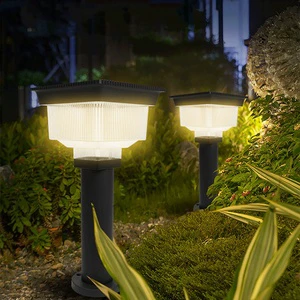 Online Shop Hot Sale Outdoor Gate Solar Pillar Light Aluminum Solar Power Outdoor Garden Light