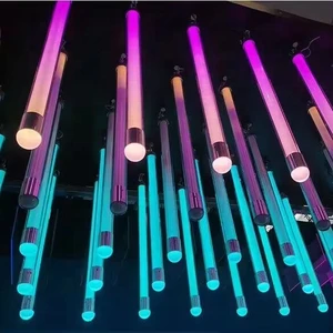 RGB LED Tube Light 40mm Acrylic RGB LED Pixel Tube Programmable Video Addressable LED Tube Stage Light