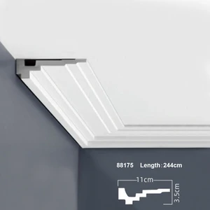 Everwall Decorative LED Ceiling Crown Molding for Modern Design Home Interior