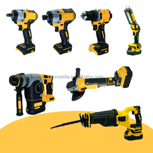 18V Cordless Power Tool Kit Brushless Impact Drill Wrench Hammer Grinder Recip Saw LED Light Complete Tool Set