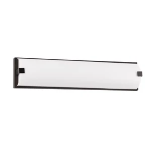 Factory Manufacturer Bathroom Light Fixtures Mirror Bathroom Matte Black Finish and Frosted Acrylic Shade Vanity Sconce