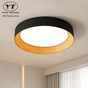 Modern Round Acrylic Led Ceiling Light Remote Dimmable Tri Color Indoor For Living Room Bedroom 36W 50cm High Cri