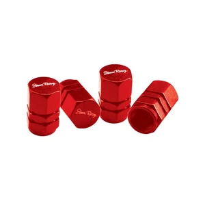 Simoni Racing Hexagonal Red Valve Caps Model CAPS2/R