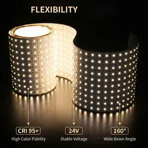 DC24V SMD2835 Flexible LED Sheet Panel 2200K-6500K Dimmable High Power Backlight Light Mat for Onyx Stone and Signage