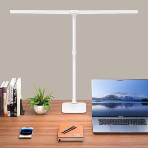 24W Ultra Bright LED Desk Lamp Adjustable Clamp Modern Touch Remote Control Dimming No Blue Light Aluminum Shade Reading Room
