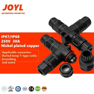 JOYL L20 T Type Waterproof Underground Cable Connector IP67 250V 30A for Buried Lamp T-type Branching