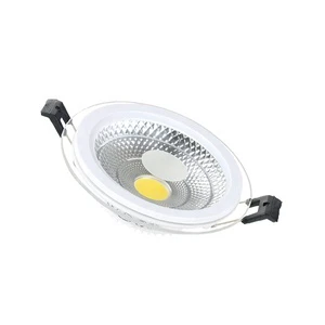 Akkostar 5w Isolation Drive Round Recessed Slim Cob Led Glass Panel Light Led Panel Light