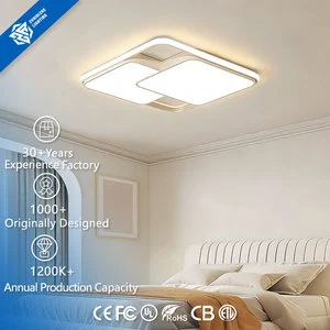 Modern Minimalist Circle AC 220V IP44 LED Light Ceiling Lamp Remote Control Acrylic Cover Steel 6000K Outdoor Bedroom Living