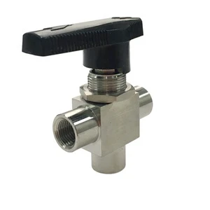Stainless Steel Panel Mounted 3 Way Ball Valve
