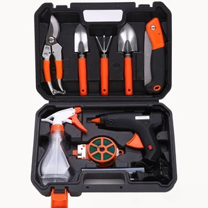 Premium 9-Pcs Garden Tool Kit with Hard Case - Customizable OEM Gardening Tools Set