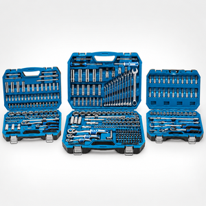 Wholesale 222PCS Complete Socket Tool Set With Ratchet Set Screwdriver Bits Hex Socket Set Blow Molded Tool Case For Repair OEM
