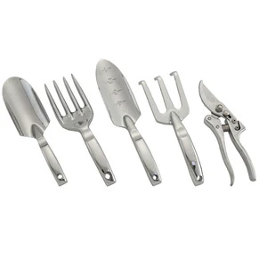 High Quality Aluminum Alloy 5pcs Garden Tool Kit Heavy Duty Garden Tool Set