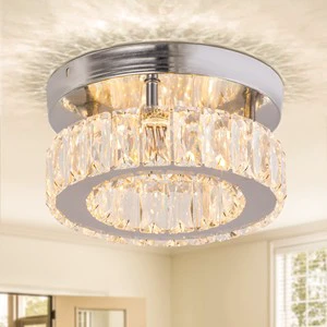 Crystal European Vintage Luxury Lamp Living Room Ceiling Light Pendant Lights Ceiling Chandelier Ring Lamp Circle Ceiling Lights