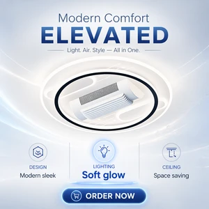 Modern Bladeless Fan Led Ceiling Light Dual Motors Strong Wind Rotatable Fan Head Voice Control Full Spectrum Eye Friendly Lamp
