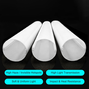 RGB LED Tube Light Housing Milky PC Diffuser Pipe