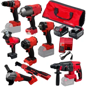Adjustable Lithium Battery Tool Set Reciprocating Wrench Rotating Hammer Three in One Multifunctional, Efficient and Durable