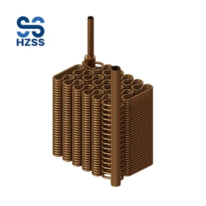 HZSS High Quality Wholesale Copper Shell And Pipe Heat Exchanger Coil For Evaporator Chiller Tube Heat Exchanger