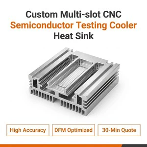 OEM Custom Multi-slot CNC High Accuracy Semiconductor Testing Equipment Heat Sink