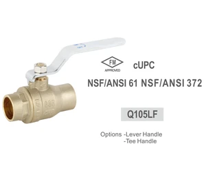 Quality Guaranteed OEM NSF Certified 600 Psi WOG Lead Free Brass Ball Valve With Sweat Connection
