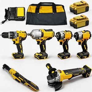 Household Woodworking Tool Set 20V Max DC High Quality Electric Tool Kit with Li-on Battery Charger Multi-purpose Complete Set