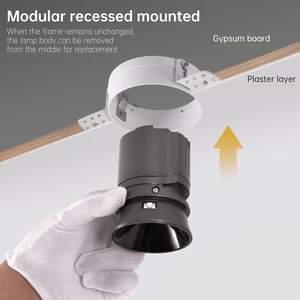 Modern LED Anti-glare Ceiling Wide Voltage AC100-277V 7W/15W/20W High CRI 90/97 5-Year Warranty CCT Adjustable Downlight For