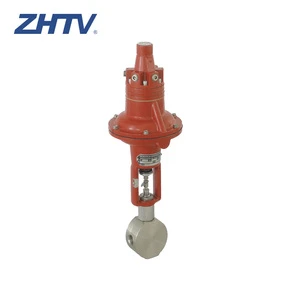 ZHTV Electric Micro Flow Globe Valve with Dual Plug Stem Remote Calibration Control and Multiple Trim Capacity Reductions