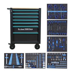 Professional 245 Pcs Hand Tool Set with 6 EVA Foam Trays Modular Tool Cabinet Drawer Inserts for Auto Repair
