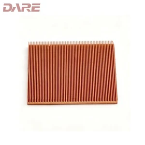 OEM Custom Precision Extruded CU1020 Copper Plate Heat Sink Ultrasonic Cleaning Passivation High Density Cooling Manufacturer