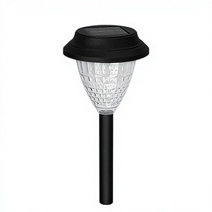 Hot Selling Solar-powered Geometric Abstract Art IP44 Waterproof Glass CE Certified Stake-in Ground Light Garden