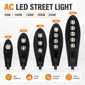 CE Certified High Brightness LED Street Light IP67 Waterproof Aluminum Lamp for Road and Residential Lighting