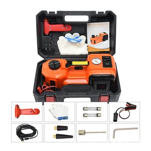 HRXY All-in-One Hydraulic Car Jack Solution Impact Wrench and Tire Inflator with Built-in LED Light Manganese Steel