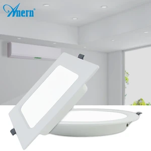 Ultra Thin Indoor Lighting 6w to 24w Round Square Recessed Led Panel Light