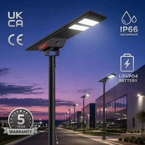 Integrated Solar Street Light All in One IP66 LiFePO4 Battery PIR Motion Sensor Road Lamp Wholesale Supplier