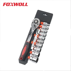 12 Pcs Socket Set 1/4 Inch Ratchet Wrench Set