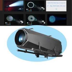 Follow Spot Light High Bright 1200W Outdoor LED Moving Head Spotlight Zoom IP54 Waterproof Stage for Wedding Event Shows