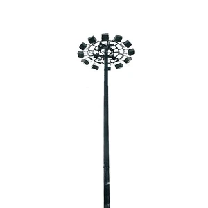 New Design 20M 25M High Mast Light Pole Solar Led High Mast Lighting With Raising and Lowering Device