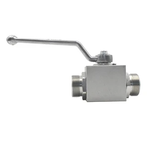 China Manufactory Straight Two Way Male Thread High Pressure Ball Valve SS304 Stainless Steel Carbon Steel Hydraulic Ball Valve