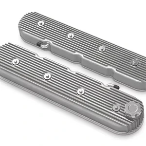 Satin Vintage Series Tall LS Finned Valve Covers (Aluminum)