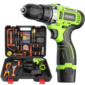 Cordless Drill Electric Cordless Screwdriver 12V Variable Speed Lithium Battery Rechargeable Torque Setting Power Hand Tool Sets