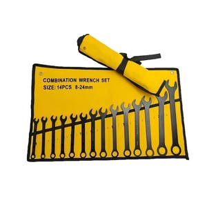 14pcs Carbon Steel Dual-Purpose Wrench Set 8-24mm Automotive Tool Set for General Repair Durable Construction OEM