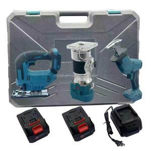 Cordless Woodworking 3PCS Tool Set for Style Jigsaw Router Reciprocating Saw Combo Kit