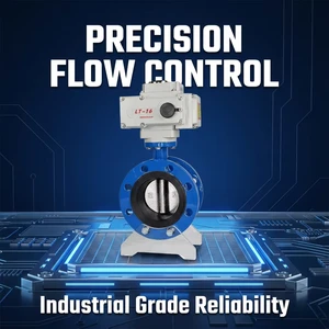 DN50-DN200 Wide Size Range 316 Stainless Steel DDF-104 Electric Actuator for High Temp Water Medium Flange Butterfly Valve