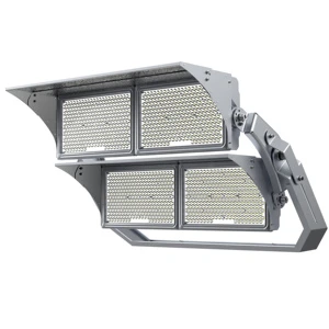 300W-2400W 150LM/W IP67 Modular LED Flood Light Adjustable Visor High CRI Waterproof Samsung/Lumileds Chips Dimmable Control