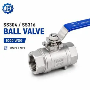 Stainless Steel Ball Valve 304 316 NPT BSP BSPT 1PC 2PC 3PC 1000WOG Threaded Manual OEM Valve Manufacturer