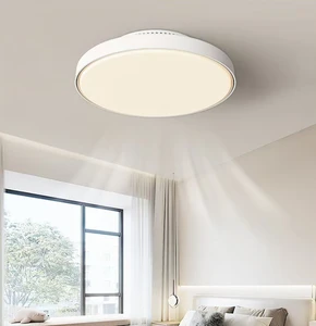 Bladeless Ceiling Fan Light Air Purifying Feature Contemporary Design LED Remote Control RGB Lighting for Bedroom Dining Room