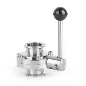 Manual Threaded Butterfly Valve Stem Handle High-quality Food-grade Stainless Steel SS304/SS316L 4 Inch 1 Port Sizes Lead-free