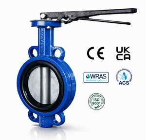 Butterfly Valve Cast Iron Soft Sealing Wafer Handle Manual Water Oil Gas DN500 DN40 50 100 150 200