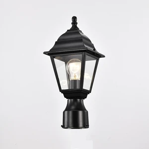 High Quality Black Incandescent Outdoor Lamp Post Waterproof Lights Elegant Pillar Lights