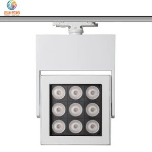 Narrow Spot 5 Degree Flood Light High Power 60W Square Dimmable LED Track Spotlight for Museum Lighting